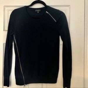 J.crew navy zip sweater